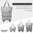 thumbnail image 5 of Expandable Rolling Travel Bag with 360° Detachable Wheels Foldable Luggage Bag Waterproof Carry on Overnight Tote for Home Storage Gym Moving Camping, 5 of 11