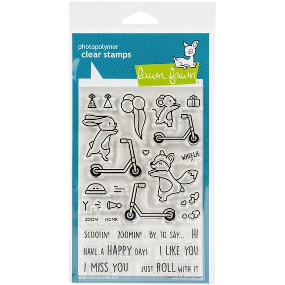 Lawn Fawn Clear Stamp Scootin' By