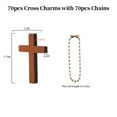 thumbnail image 2 of Januofit  1 Box 70 Pack Wooden Pocket Cross Charms and 70 Chains, Pure Natural Wooden Crosses Pendants for Church Praying,Easter, Christian Gifts, Crafts for DIY Jewelry, Keychains, 2 of 7
