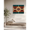 thumbnail image 5 of Turquoise Red Wall Art for Living Room,Canvas Picture Wall Decor for Bathroom Bedroom,Southwest American Native Abstract Pattern Painting Artwork for Office Kitchen Hallway Dining Room Decor 20"x24", 5 of 8