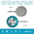 thumbnail image 3 of Gotham Steel 2 Pc Nonstick Fry Pan Set 8.5 & 9.5 inch Ceramic Skillet Oven Dishwasher Safe, 3 of 7