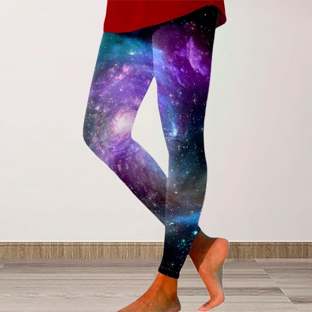 MKLEKYY Leggings deportivos para mujer, modernos, estampados, de cintura alta, de moda, para yoga, entrenamiento, uso diario, elásticos, cómodos y transpirables.