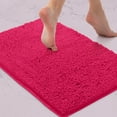 thumbnail image 6 of Bath Mat By LuxUrux-Extra-Soft Plush Bath Shower Bathroom Rug,1'' Chenille Microfiber Material, Super Absorbent Shaggy Bath Rug. Machine Wash & Dry (15 x 23, Hot Pink), 6 of 8