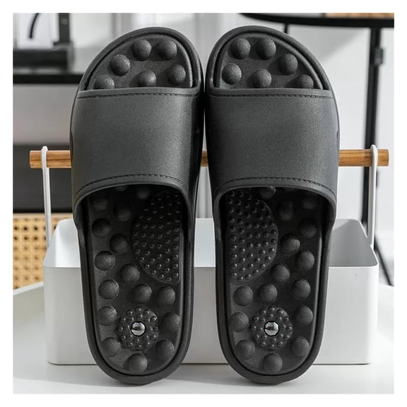 Massage Slippers,Acupressure Foot Massager Sandals for Men,Reflexology Shoes Acupoint Stimulation Relief Neuropathy Arthritis,Couple Non-Slip Shiatsu Slippers