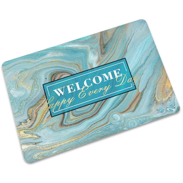 Xihbxyly Alfombra "Bienvenido a Casa", Antideslizante, Poliéster Suave, Absorbente de Agua, Ideal para Pasillos y Dormitorios, Lavable a Máquina, 40 X 60 Cm.