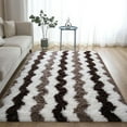 thumbnail image 3 of Softlife Super Soft Rug For Living Room Fluffy Rugs For Dorm Room Cute Plush carpet For Bedroom,6' x 9',Stripe, 3 of 7