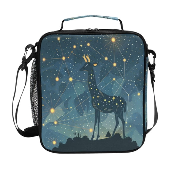 Constellation Deer Insulated Lunch Bag Reusable Lunch Box Lunch Container with Straps