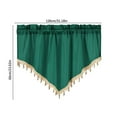 thumbnail image 5 of JVBTVB Triangular Valance Curtains Solid Color Short with Through Rod Easy Install Set of 3 Panels for Home Windows, 5 of 8