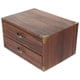 thumbnail image 5 of ColoMX Caja de almacenamiento de madera con cajones Organizador de escritorio de madera Cajón de cajones de cajones de joyería Organizadora de organización de almacenamiento de mesa (dos cajones), 5 of 8