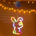 thumbnail image 1 of 1pc Guirnalda de luces LED 3D con forma de conejo y huevo de Pascua, perfecta para dormitorio, ventana de sala de estar o como luz decorativa creativa. Funciona con 3 pilas AAA,, 1 of 11