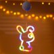 thumbnail image 1 of 1pc Guirnalda de luces LED 3D con forma de conejo y huevo de Pascua, perfecta para dormitorio, ventana de sala de estar o como luz decorativa creativa. Funciona con 3 pilas AAA,, 1 of 11