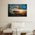 thumbnail image 2 of Elephant Stock Ocean Wave Wall Art - Horizontal Canvas Wall Art - Living Room Wall Decor - Beach Canvas - Teal And Blue Decor - 39" x 26", 2 of 8