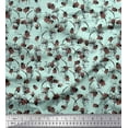 thumbnail image 1 of Soimoi Polyester Crepe Fabric Brush Stroke & Insect Print Fabric by The Yards 42 Inch Wide, 1 of 3