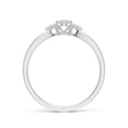 thumbnail image 2 of Angara Natural Opal Ring - Solitaire Oval Opal Split Shank Ring with Trio Diamonds in Platinum for Women | October Birthstone Jewelry (Ring Size = 3.5), 2 of 10