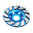 thumbnail image 3 of Disco de amolar de diamante de 100 mm para pulir piedra y hormigón, color azul., 3 of 12