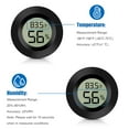 thumbnail image 3 of EEEkit 4pcs Mini Hygrometer Thermometer with Digital Cigar LCD Display Indoor Temperature and Humidity Meter for Home Office Humidifiers Humidors Car Greenhouse Babyroom, Black Round, 3 of 10