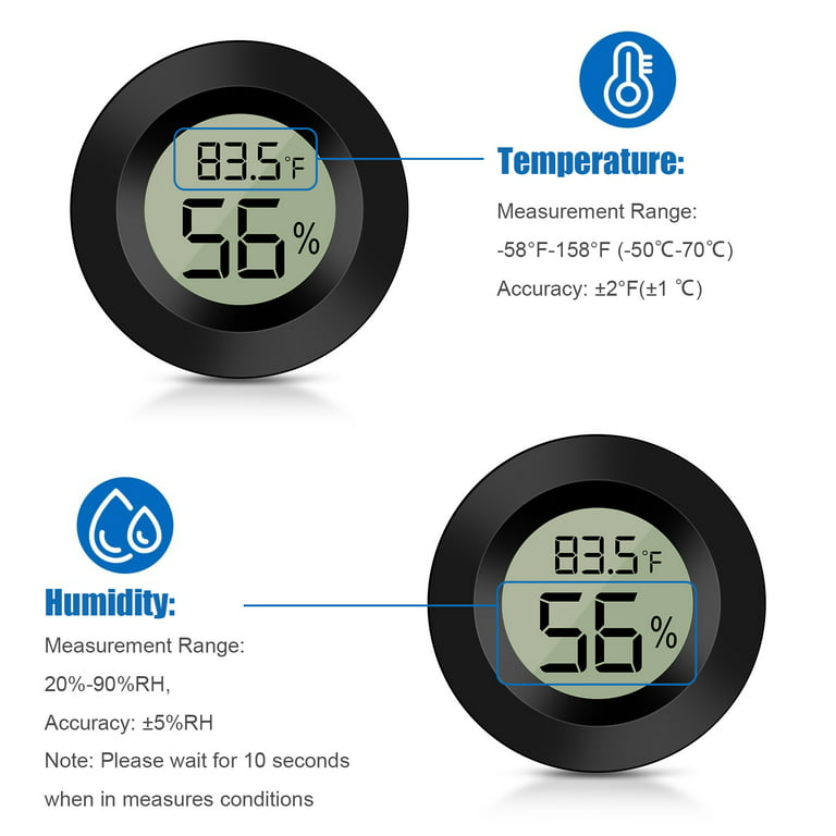 4 Pcs Mini Hygrometer Thermometer, Indoor Thermometer LCD Digital  Hygrometer Room Thermometer and Humidity Monitor Meter Gauge Temperature °C  /°F