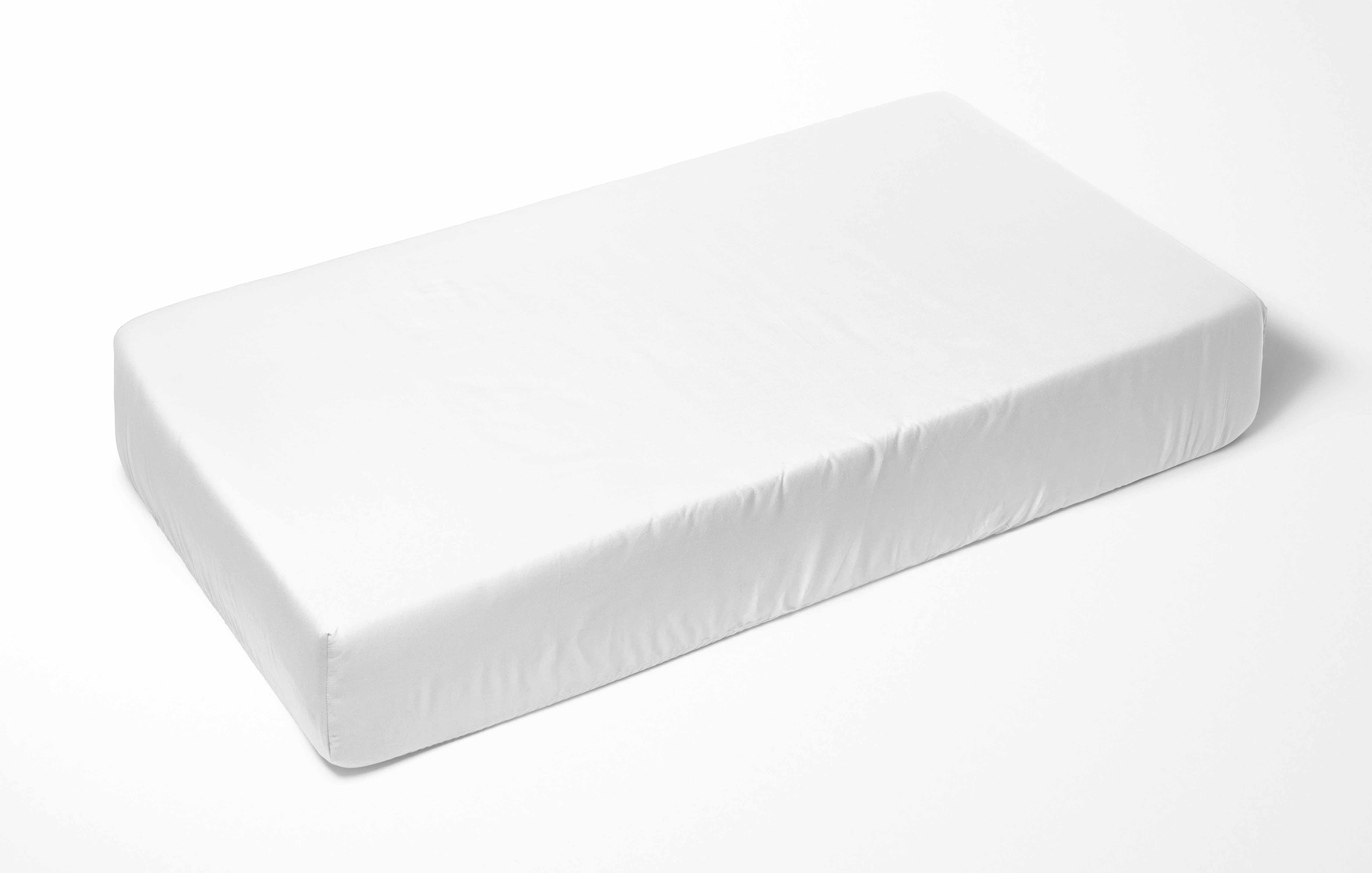 Bacati - 2 Pack Solid Neutral 100% Cotton Percale Universal Baby US Standard Crib or Toddler Bed Fitted Sheets (White)
