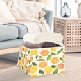 thumbnail image 3 of Yayeee Collapsible Cube Storage Bin with Lid Fabric Closet Decorative Basket with Handles, Beige Citrus Leaves, 3 of 7