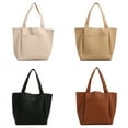 thumbnail image 4 of maskred PU Scratch-proof Handbags With Fine Stitching Wide Application Bag Large Capacity Shoulder Bags brown, 4 of 6