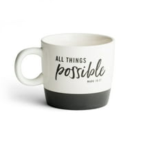 DaySpring - All Things Possible - Inspirational Ceramic Mug, 16 oz, White