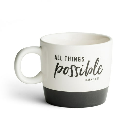 DaySpring - All Things Possible - Inspirational Ceramic Mug, 16 oz, White