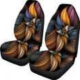 thumbnail image 2 of Womens Premium Car Seat Covers Front Seats Only 2pcs Set Floral Design Saddle Blanket Universal Bucket Seat Cover Fit fo, 2 of 7