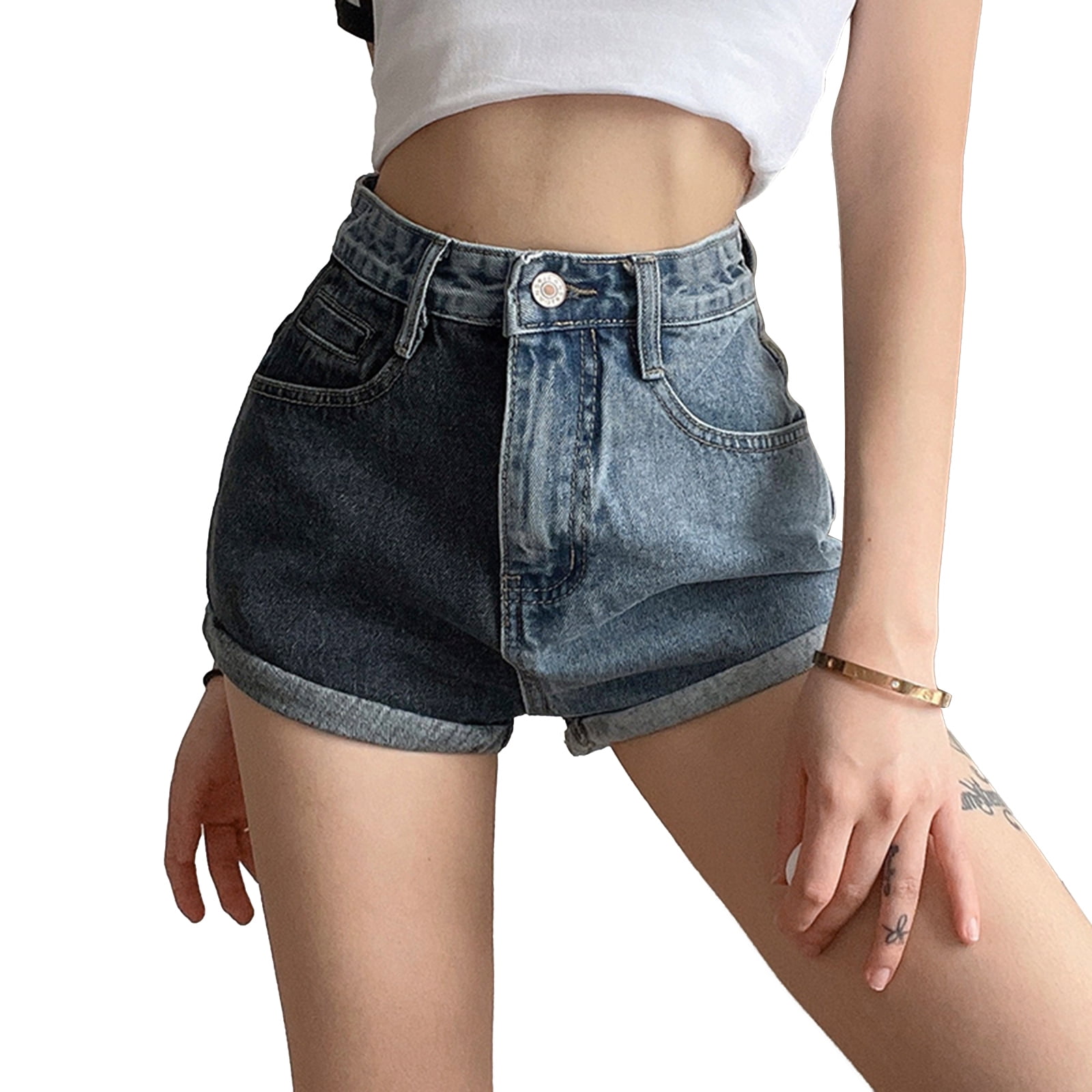 High waisted coloured shorts sales