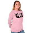 thumbnail image 5 of Book Club Nerd Nerdy Geeky Hipster Women's Long Sleeve T Shirt Brisco Brands S, 5 of 6