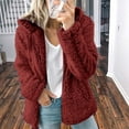 thumbnail image 2 of Womens Fuzzy Jacket 2025 Fall Winter Casual Long Sleeve Full Zip Sherpa Coat Soft Warm Sherpa Coat Outwear with Pockets, 2 of 7
