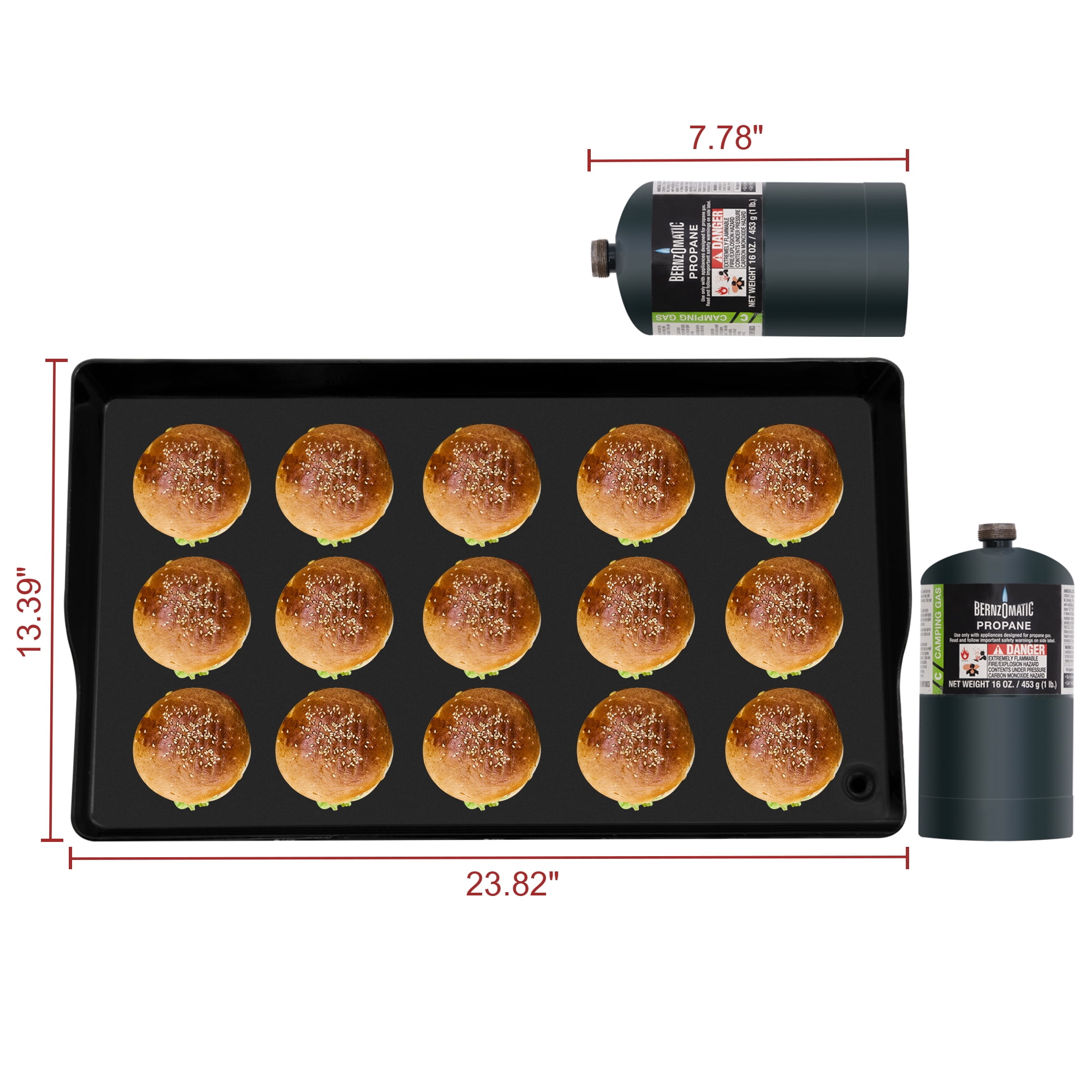 Royal Gourmet PD1300 3-Burner 27,000-BTU Portable Gas Grill Griddle, Outdoor Camping, Tailgating