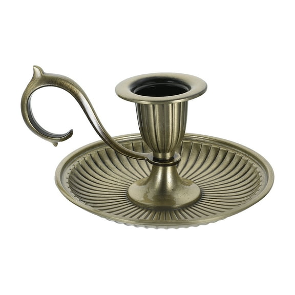 Homoyoyo Elegant Metal Candle Holder with Handle for Festive Tabletop Display