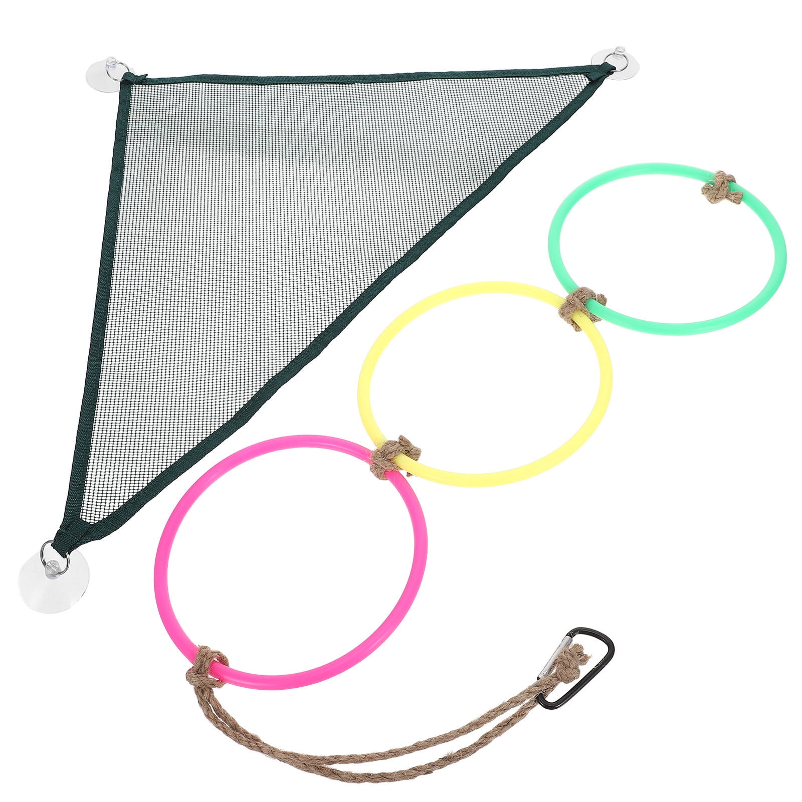 YOSADIER 1Set Bearded Dragon Window Hammock Green Reptile Climbing Accessory Net