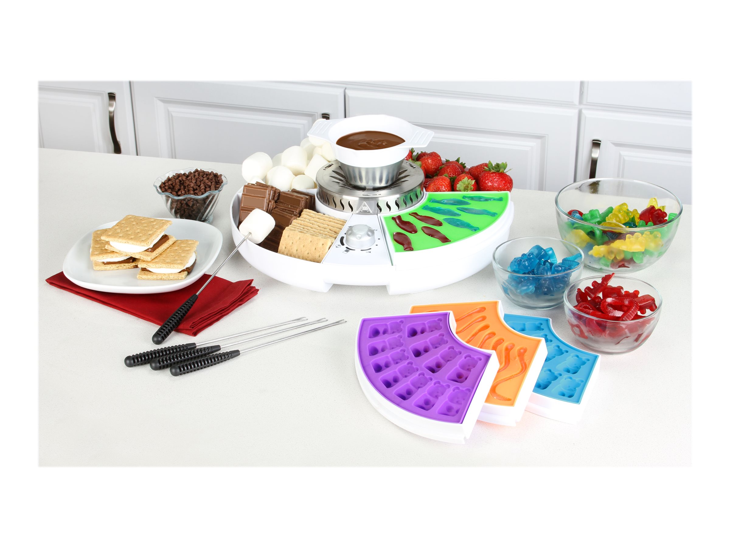 KOVOT 3-in-1 Treat Maker S'mores/Fondue & Gummies Station With