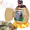 thumbnail image 1 of Hucha electrónica infantil dinosaurio JM gran capacidad de almacenamiento con música, 1 of 5
