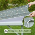 thumbnail image 6 of Pioneer Flower Floral Print Pattern Square Fitted Tablecloth with Elastic Edge,Square Table Cover,Washable Elastic Table Cover for Home Kitchen Party Decor 34"x34", 6 of 6