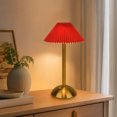 thumbnail image 4 of Cordless Pleated Table Lamp, Rechargeable Vintage Bedside Lamp, Portable Fabric Shade Night Light for Bedroom Dining Room Home Decor, 4 of 7