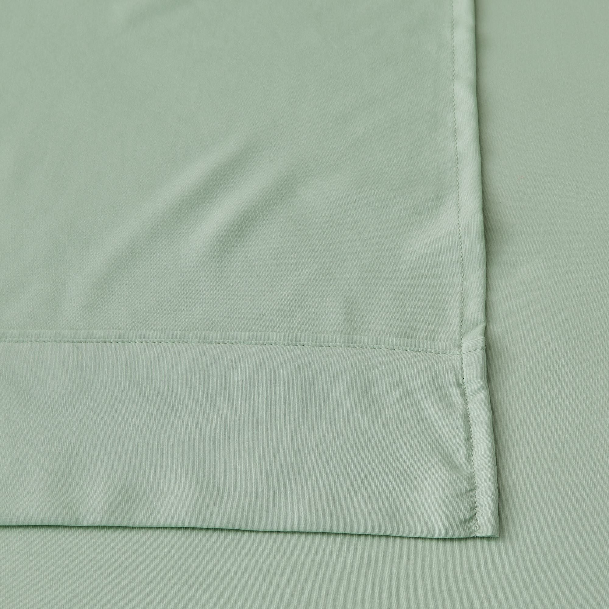 Great Bay Home Solid Viscose from Bamboo Wrinkle-Resistant Sheet Set  (Queen, Sage)
