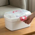 thumbnail image 3 of Household Medicine Box Plastic Household Medicine Storage Box Large Capacity Practical Emergency Medical Box, 3 of 5