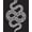 Black White, Pattern 1, variant on Design&I 8'x10' Washable Area Rug Minimalist Serpent With Clean Modern Accents Snake Animal Print Playful for Dining Room, Large Office, Lounge, Snag-Free