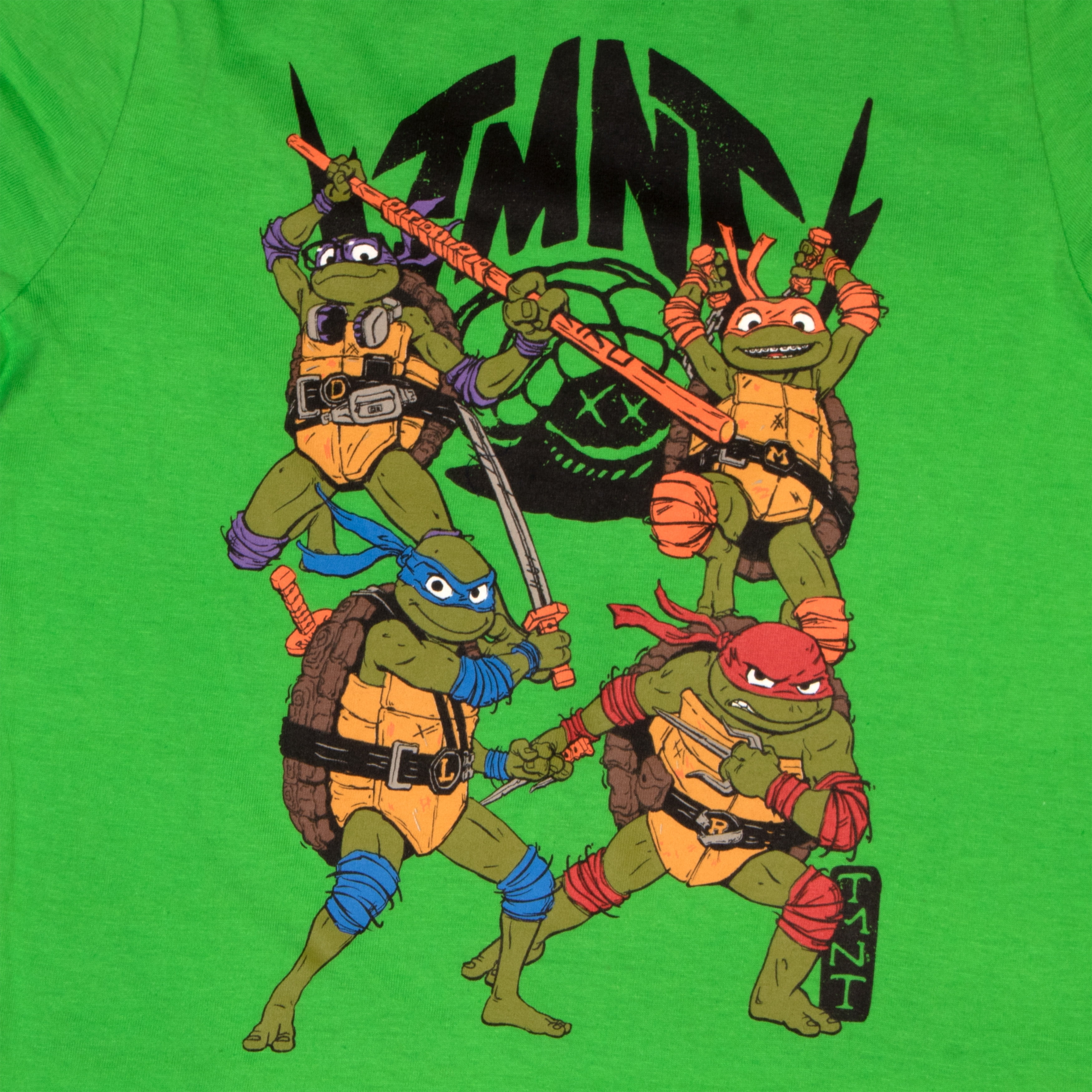 Teenage Mutant Ninja Turtles T-Shirt 2 Pack Kids Grey Black Top