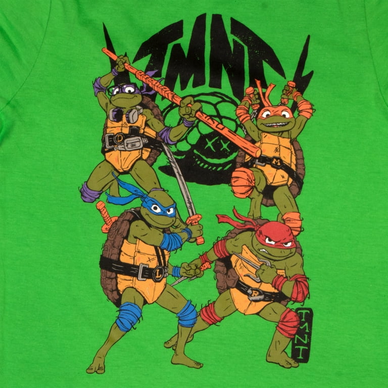  Teenage Mutant Ninja Turtles T-Shirt 2 Pack Kids Grey