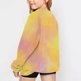 thumbnail image 6 of Girls Cute Tie Dye Fleece Sweatshirts Crewneck Loose Gradient Long Sleeve Casual Streetwear School Outfit Fall Winter Clothes, 6 of 7