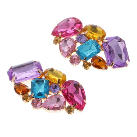 

Color Shoe Clips Fashion Triangle Glass Wedding Bridal Decoration Accessories