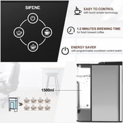 SIFENE 3-in-1 Single Serve Coffee Maker, Compatible with K Cup Capsules & Grounds, Tea Maker, 6-10 Oz Brew Sizes, 50 Oz Removable Reservoir, Fast Brew, Compact Design, 120V 1150W, Black