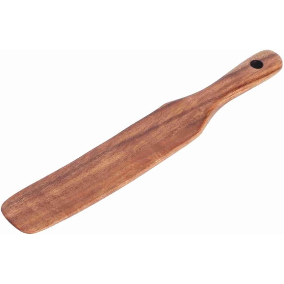 MKEUDQ-Spurtle, 10 * 1.5 Inch Spurtle Spatula, Teak Spatula for Home Kitchen Utensils Baking Cooking Cake Cream Butter