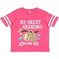 thumbnail image 3 of Inktastic My Great Grandma Loves Me with Sloth and Hearts Boys or Girls Toddler T-Shirt, 3 of 5