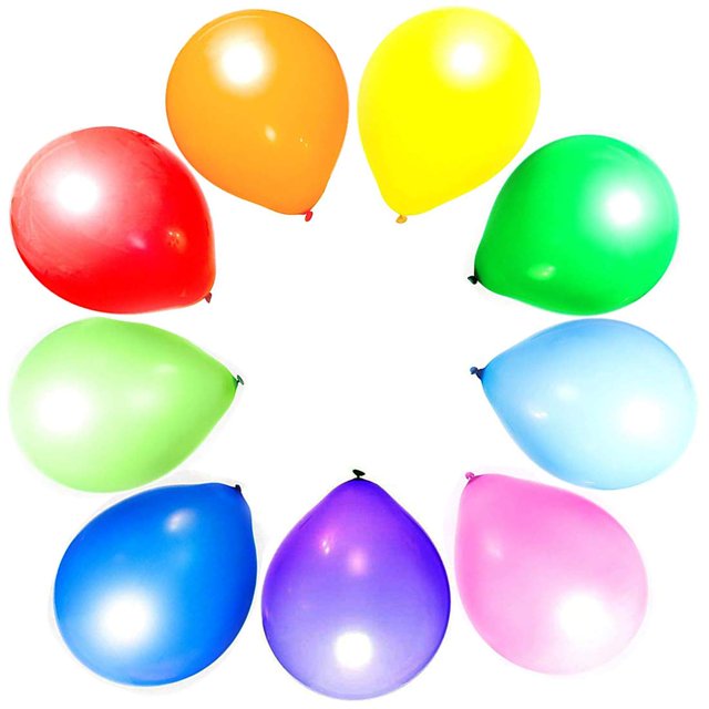 Juego de globos de arco iris de 12 pulgadas, 30 piezas surtidas de 9 colores brillantes, globo de látex perlado fuerte, para helio o aire oso de fresa Hogar