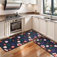 thumbnail image 3 of Kitchen Rugs Sets Of 2,Pioneer Flower Floral Print Pattern Anti Fatigue Kitchen Mat Rugs Non Slip Washable,Decorative Kitchen Floor Mats for Kitchen,Sink,Laundry,17"x47"+17"x47", 3 of 5