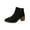 Black, variant on Womens Boots Women's Fashion Casual Winter Ankle Boots Solid Color Pointy Side Zipper Chunky Heel High Heel Ankle Boots